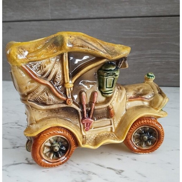 Vintage Ford Model A Ceramic Car Jalopy Automobile Planter Japan Car Collection - Picture 4 of 10
